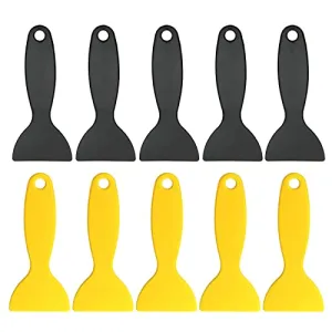 10pcs Plastic Spatula Paint Scrapers, Flexible Resin Scraper Putty Knife Air Bubble Remover Sticker Installation Tool for 3D Printing Resin Removal