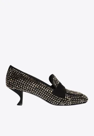 50 Crystal Embellished Loafers