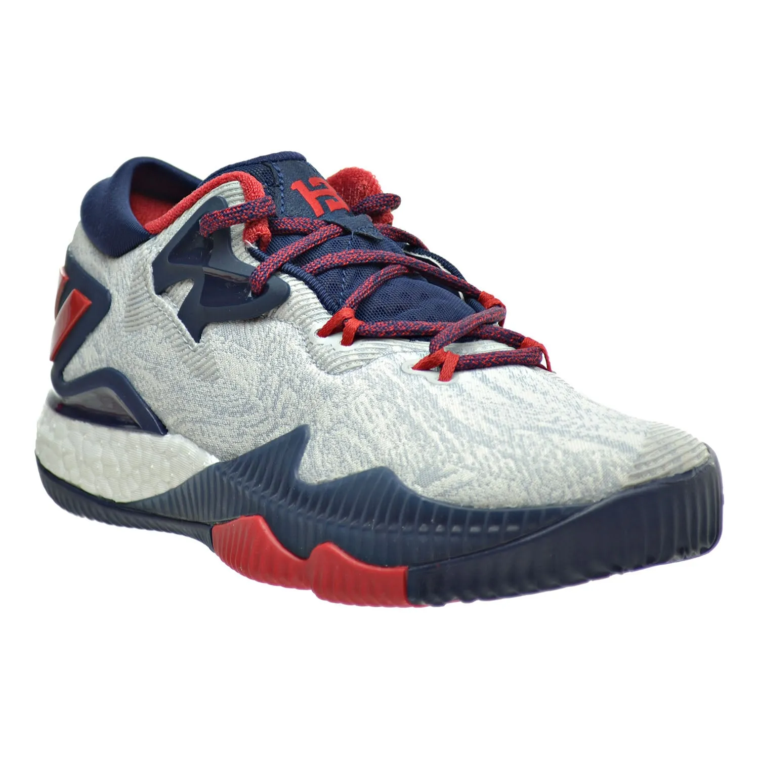 Adidas Crazylight Boost Low Big Kid's Shoes White/Scarlet/Collegiate Navy