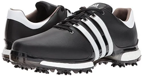 adidas Men's TOUR 360 2.0 Golf Shoe, Core Black/White, 8 M US