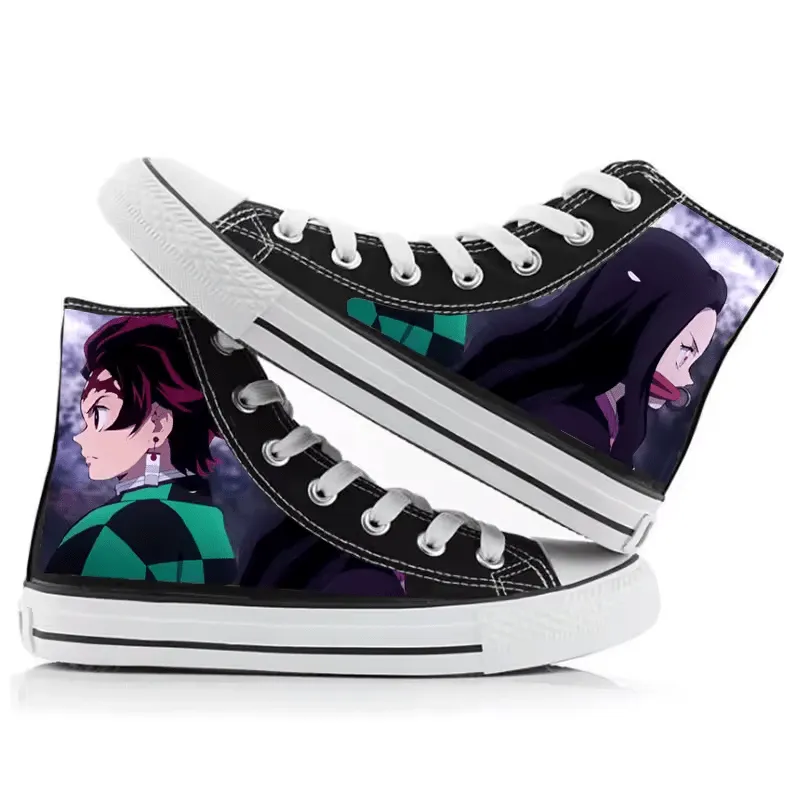 Anime Demon Slayer - Tanjiro & Nezuko High-Top Shoes