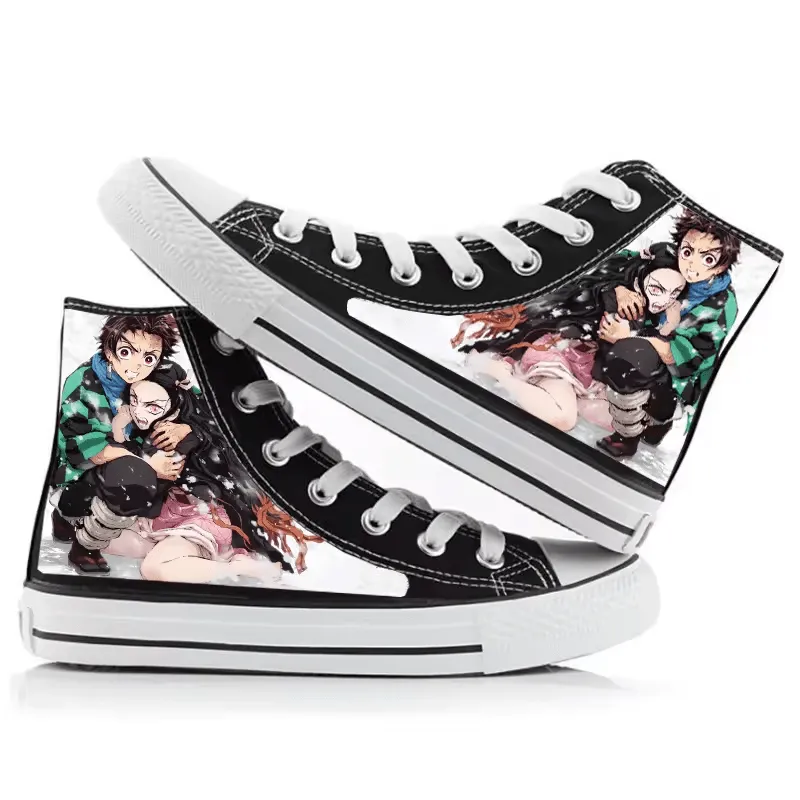 Anime Demon Slayer - Tanjiro & Nezuko High-Top Shoes