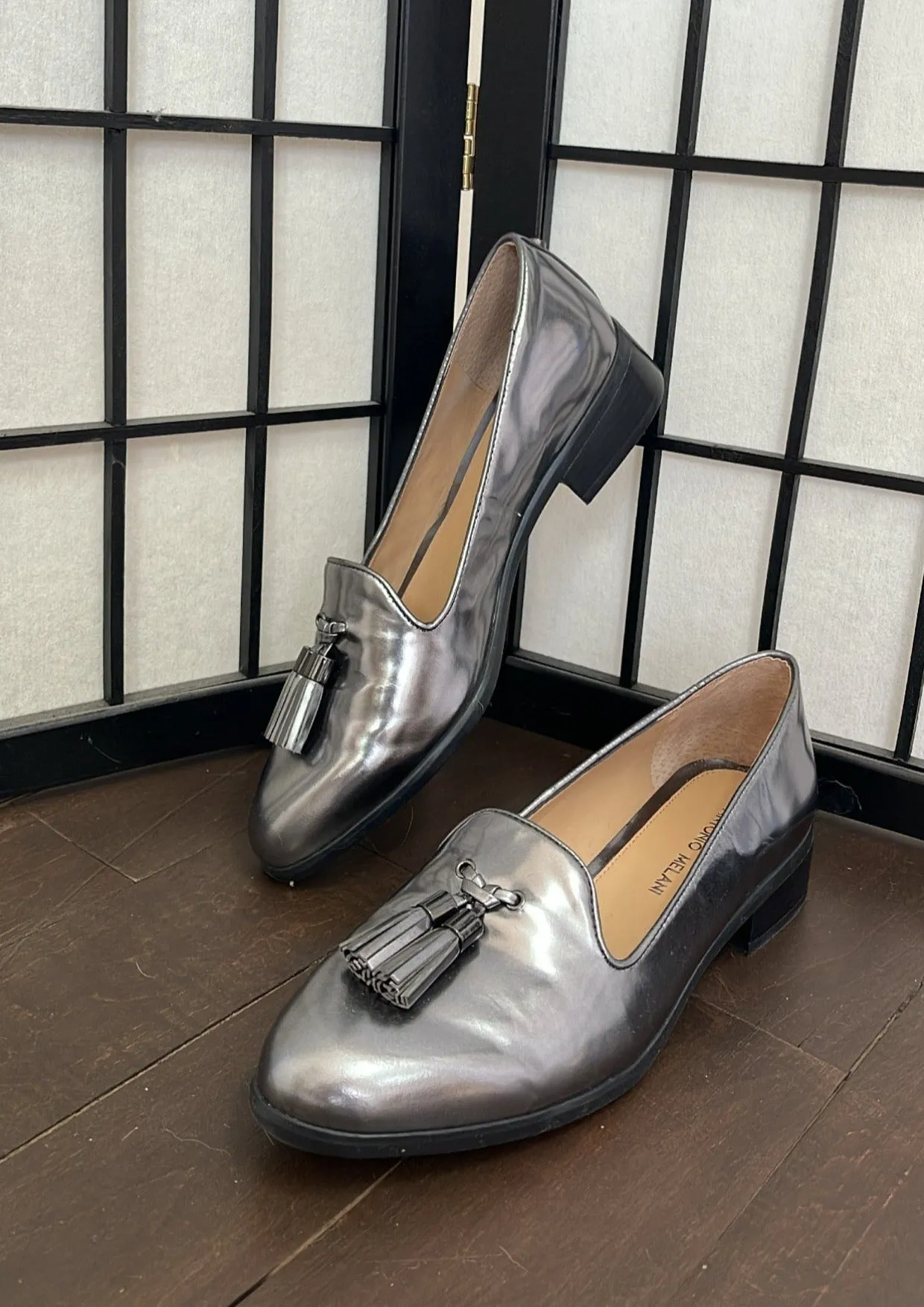 Antonio Melani Metallic Loafers - 8.5