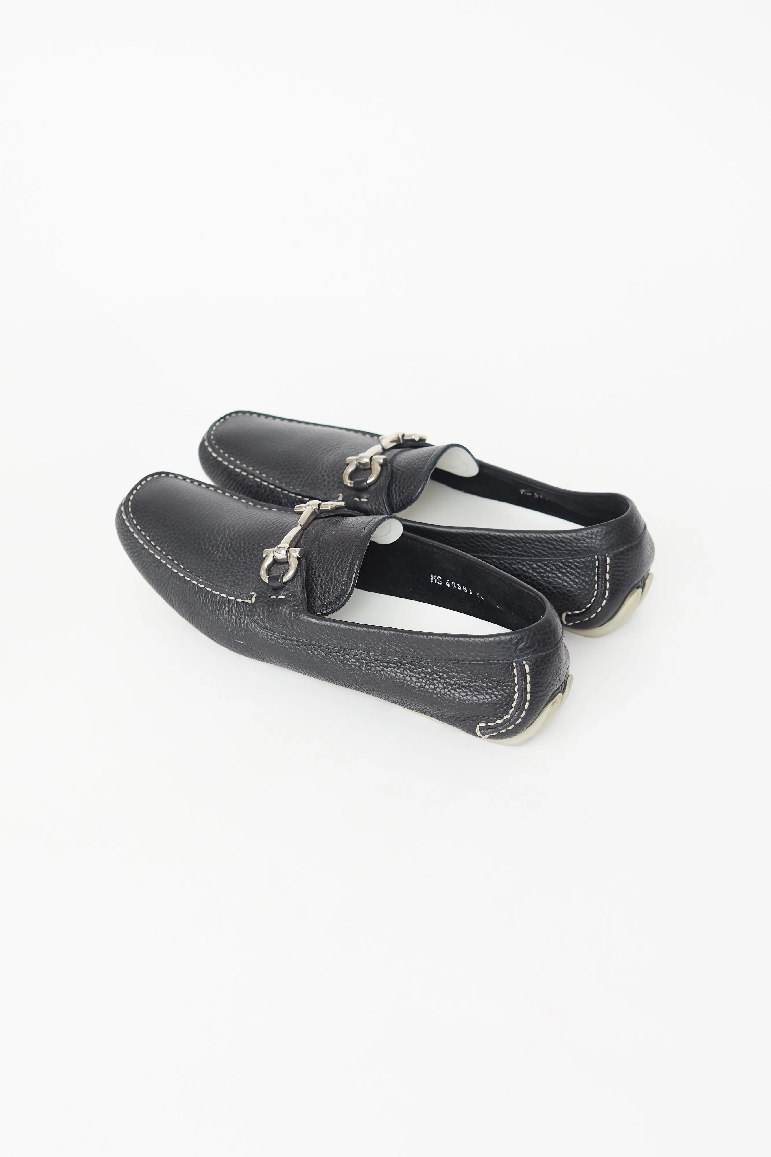 Black Contrast Stitch Driving Loafer