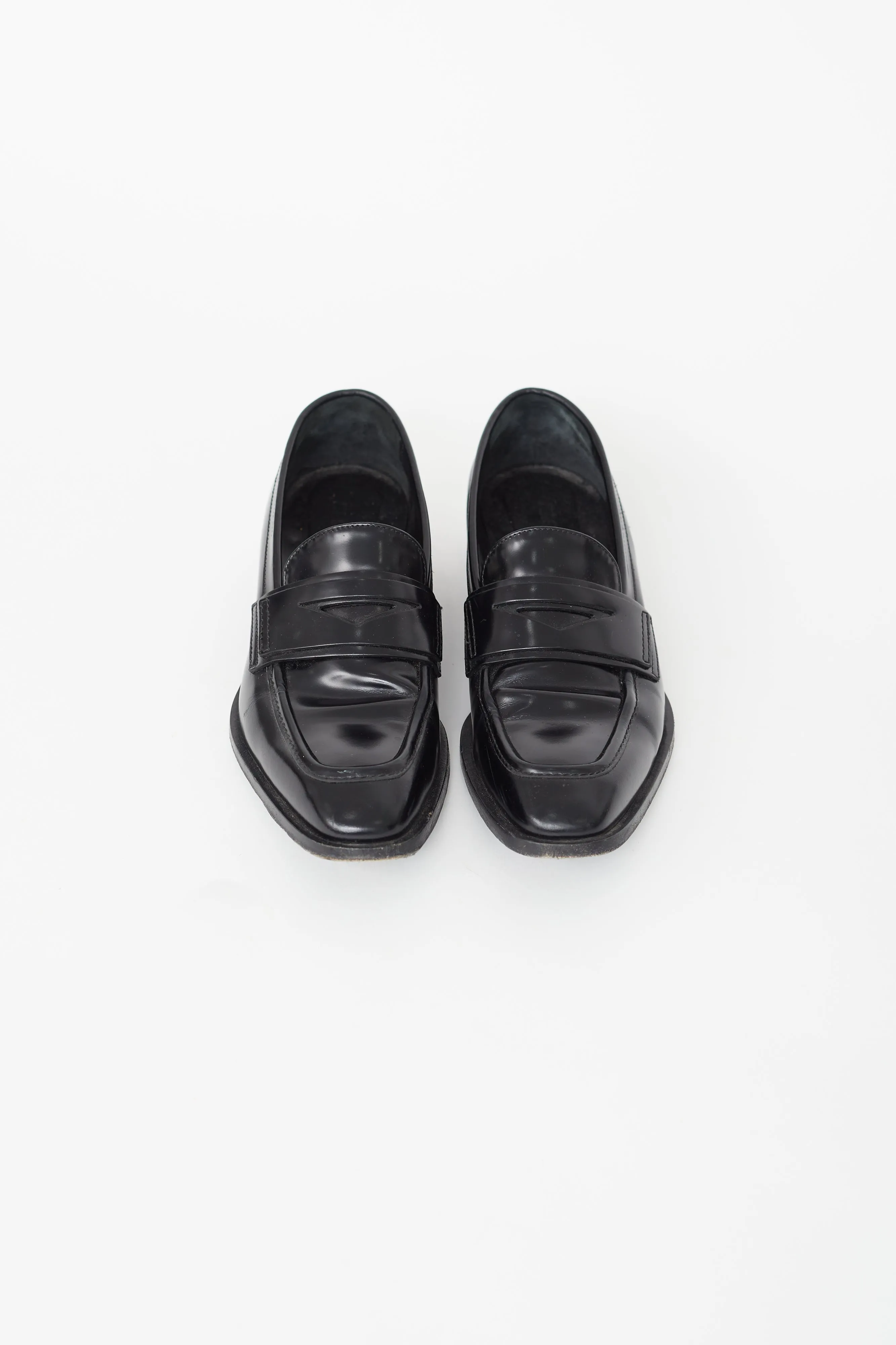 Black Leather Penny Loafer