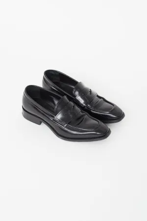 Black Leather Penny Loafer