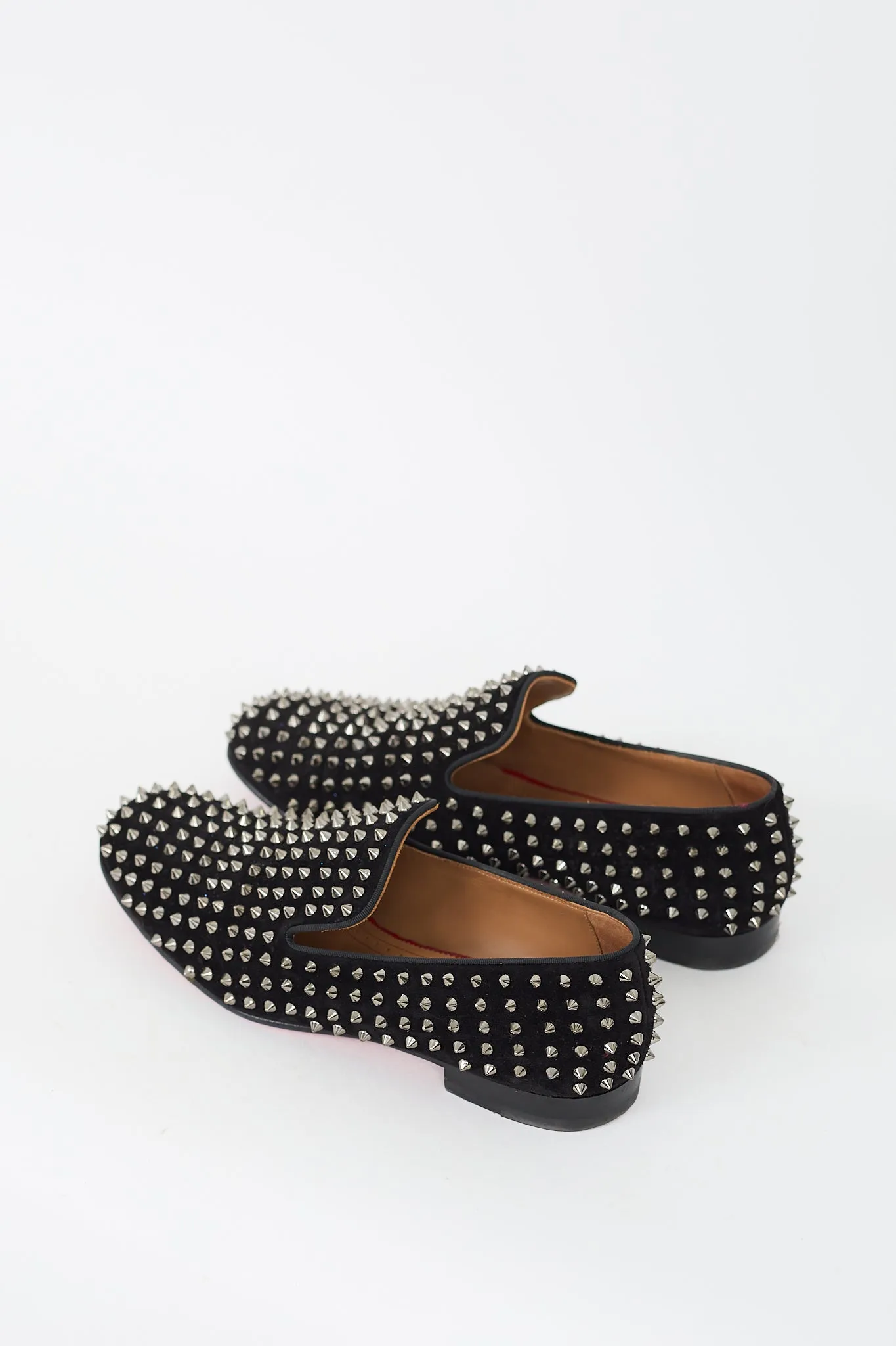 Black Suede Dandelion Spikes Loafer