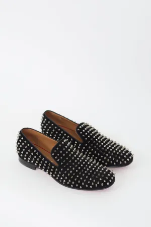 Black Suede Dandelion Spikes Loafer