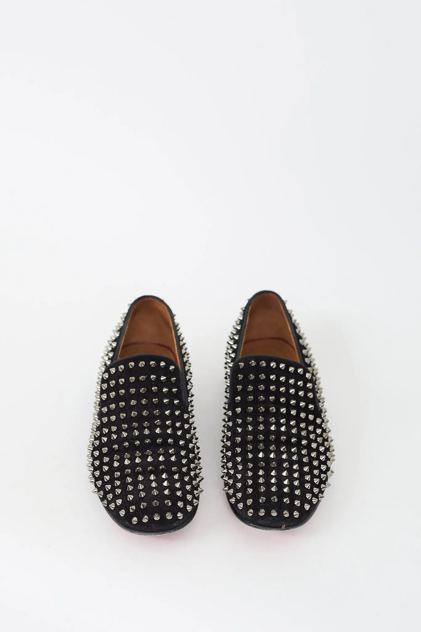 Black Suede Dandelion Spikes Loafer