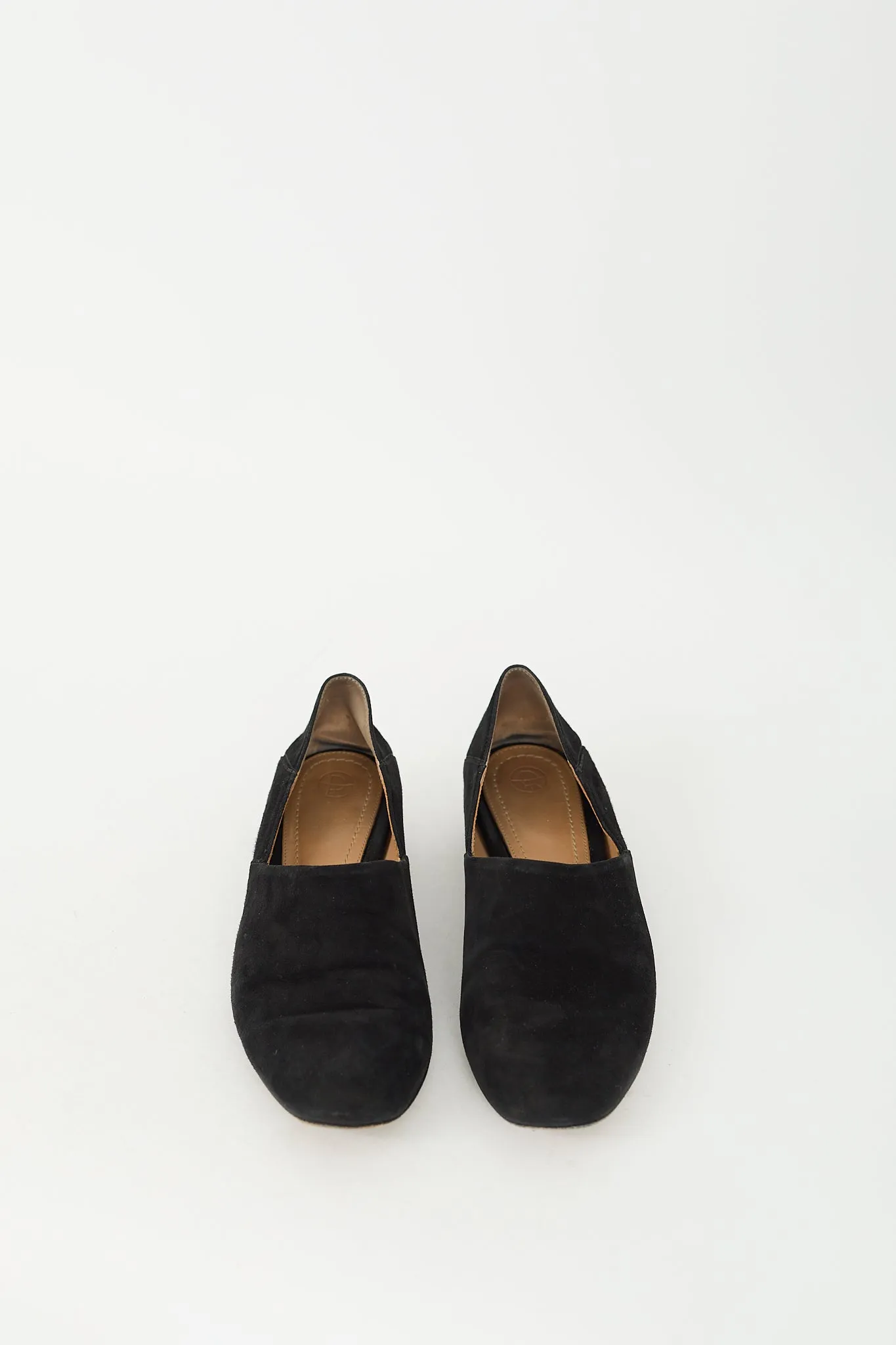 Black Suede Noelle Collapsible Heel Loafer