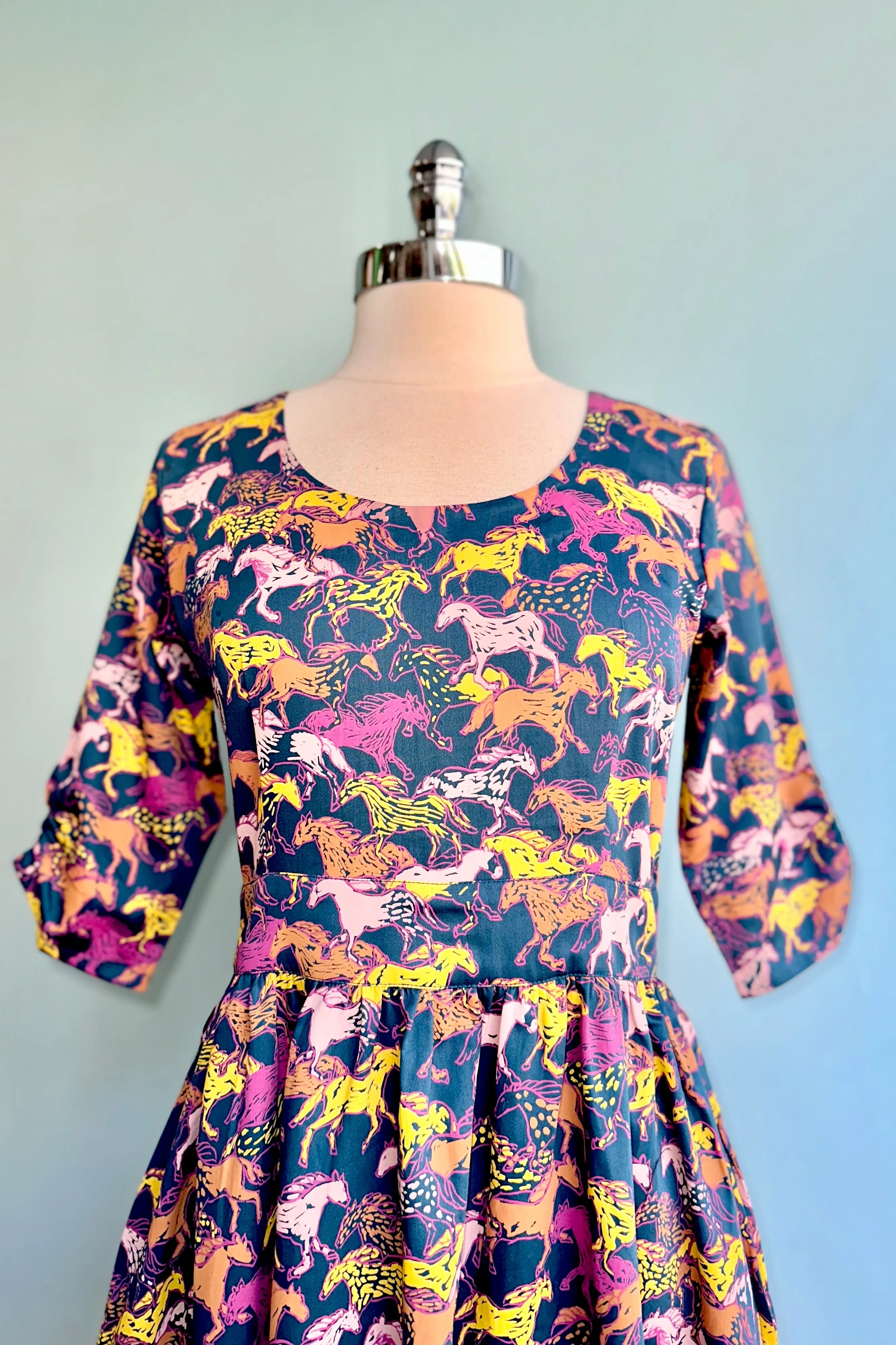 Blue Horses Serephina Dress by Mata Traders