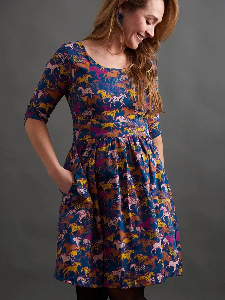 Blue Horses Serephina Dress by Mata Traders