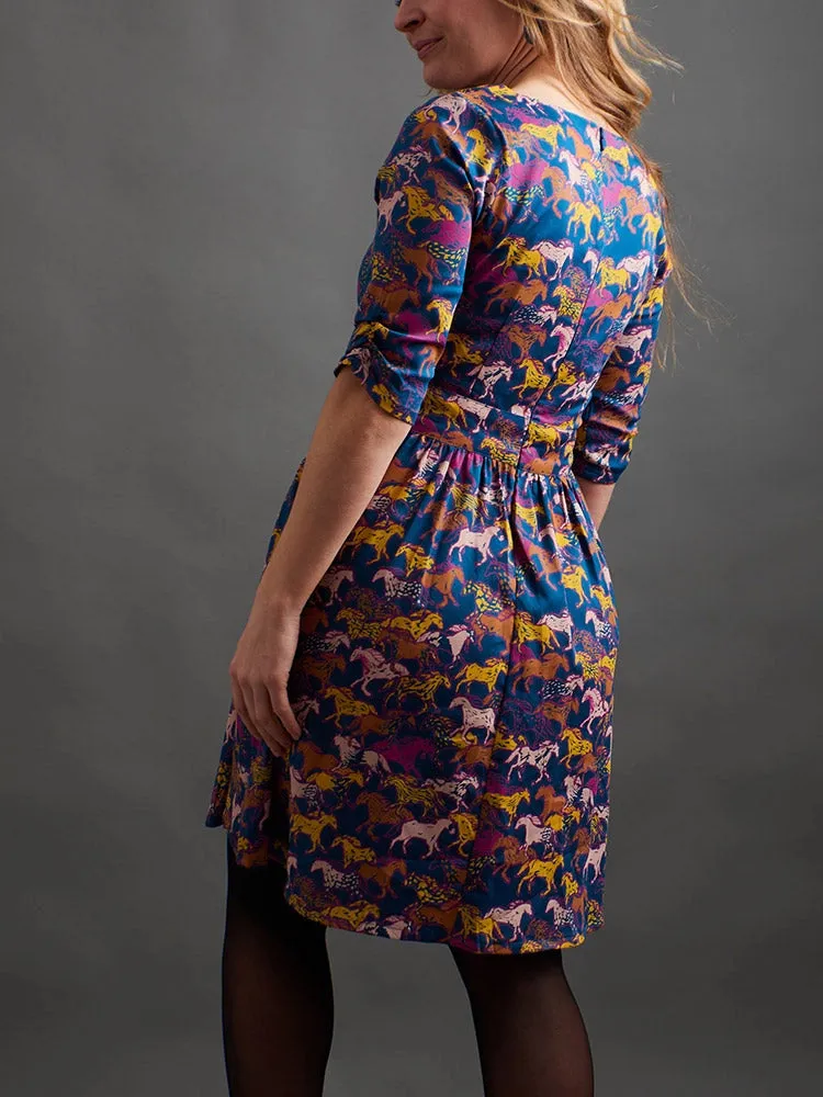 Blue Horses Serephina Dress by Mata Traders