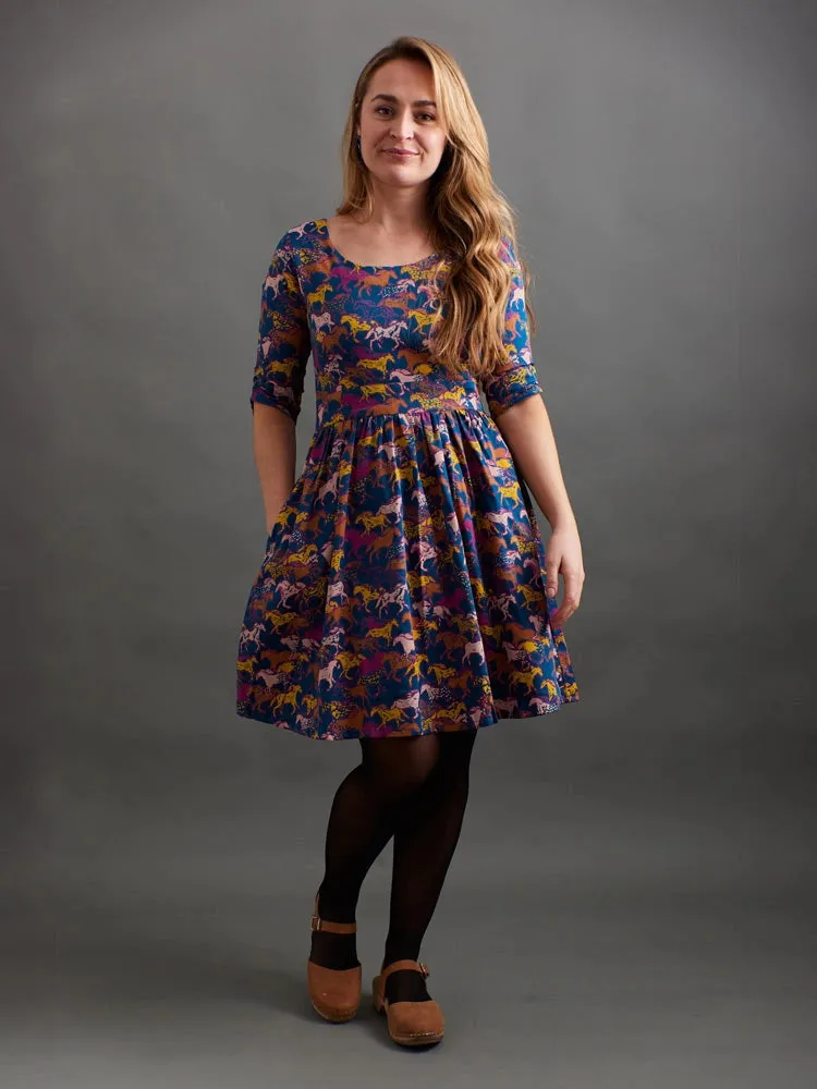 Blue Horses Serephina Dress by Mata Traders