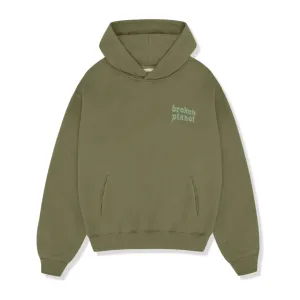 BROKEN PLANET MARKET BASICS HOODIE OLIVE GREEN