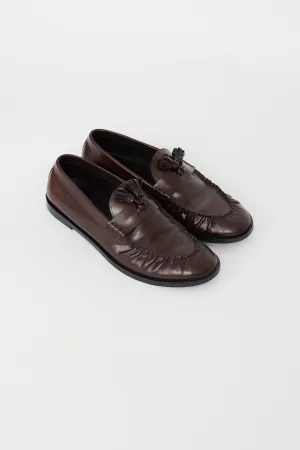 Brown Leather Tassel Loafer