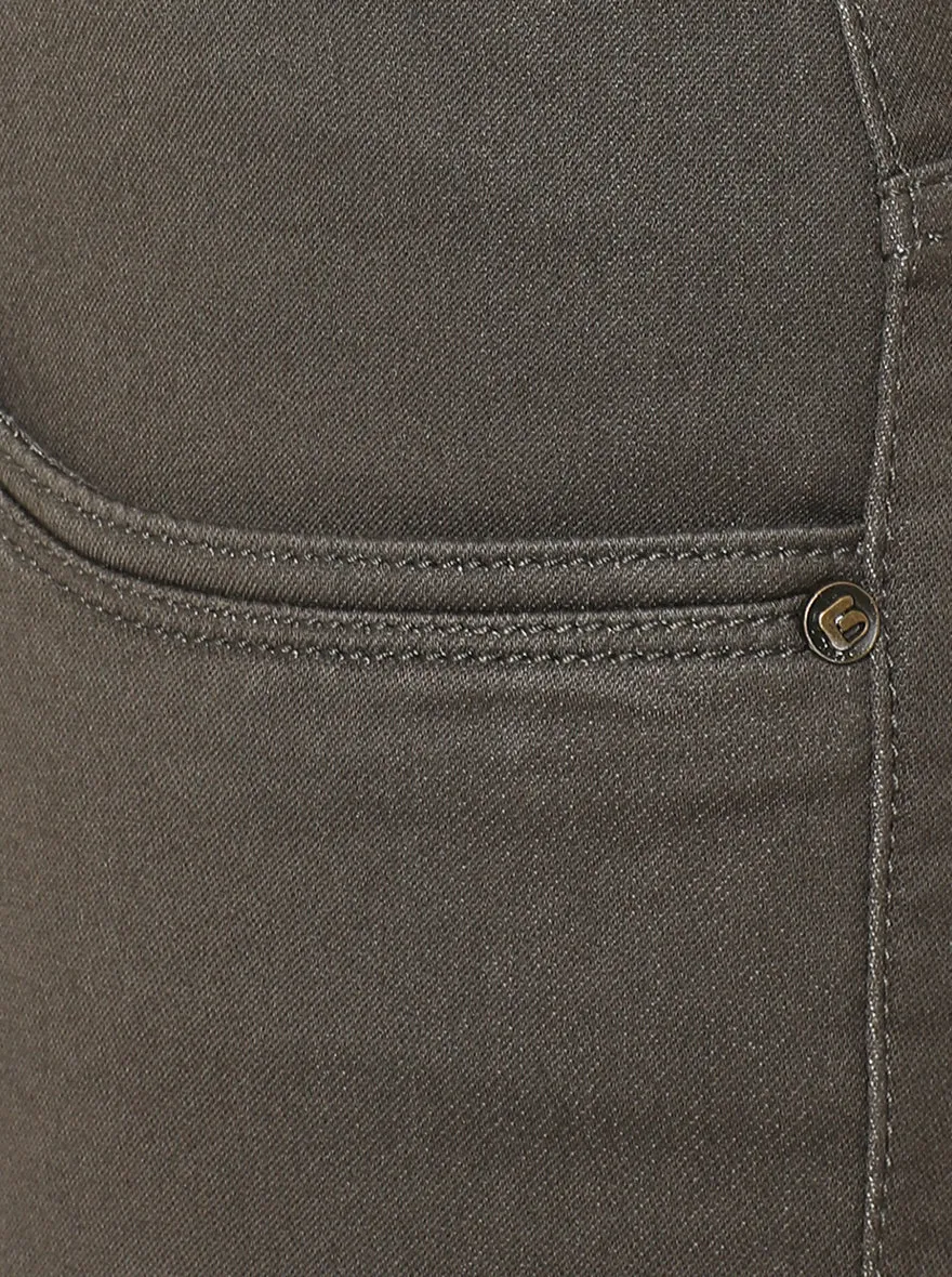 Brown Solid Narrow Fit Jeans | Greenfibre