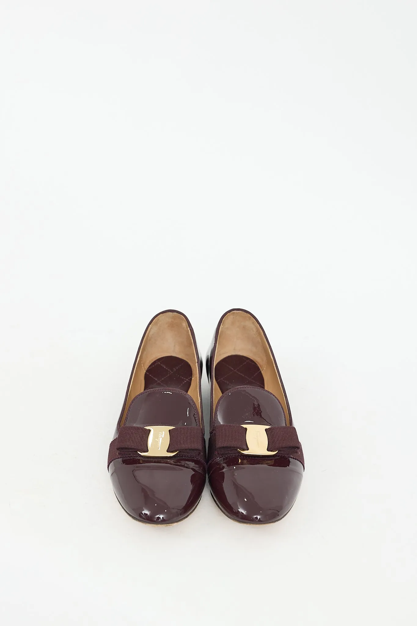 Burgundy Patent Leather Scotty Bow Loafer