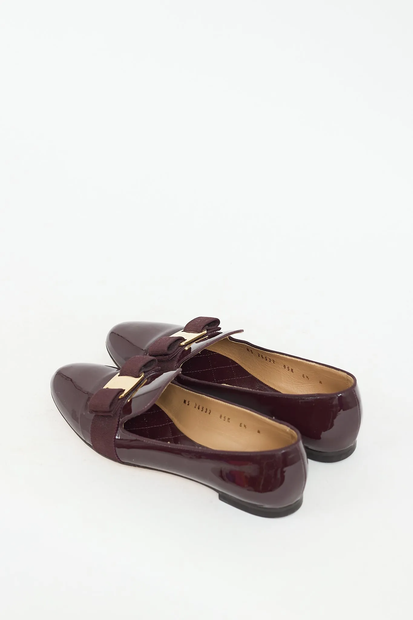 Burgundy Patent Leather Scotty Bow Loafer