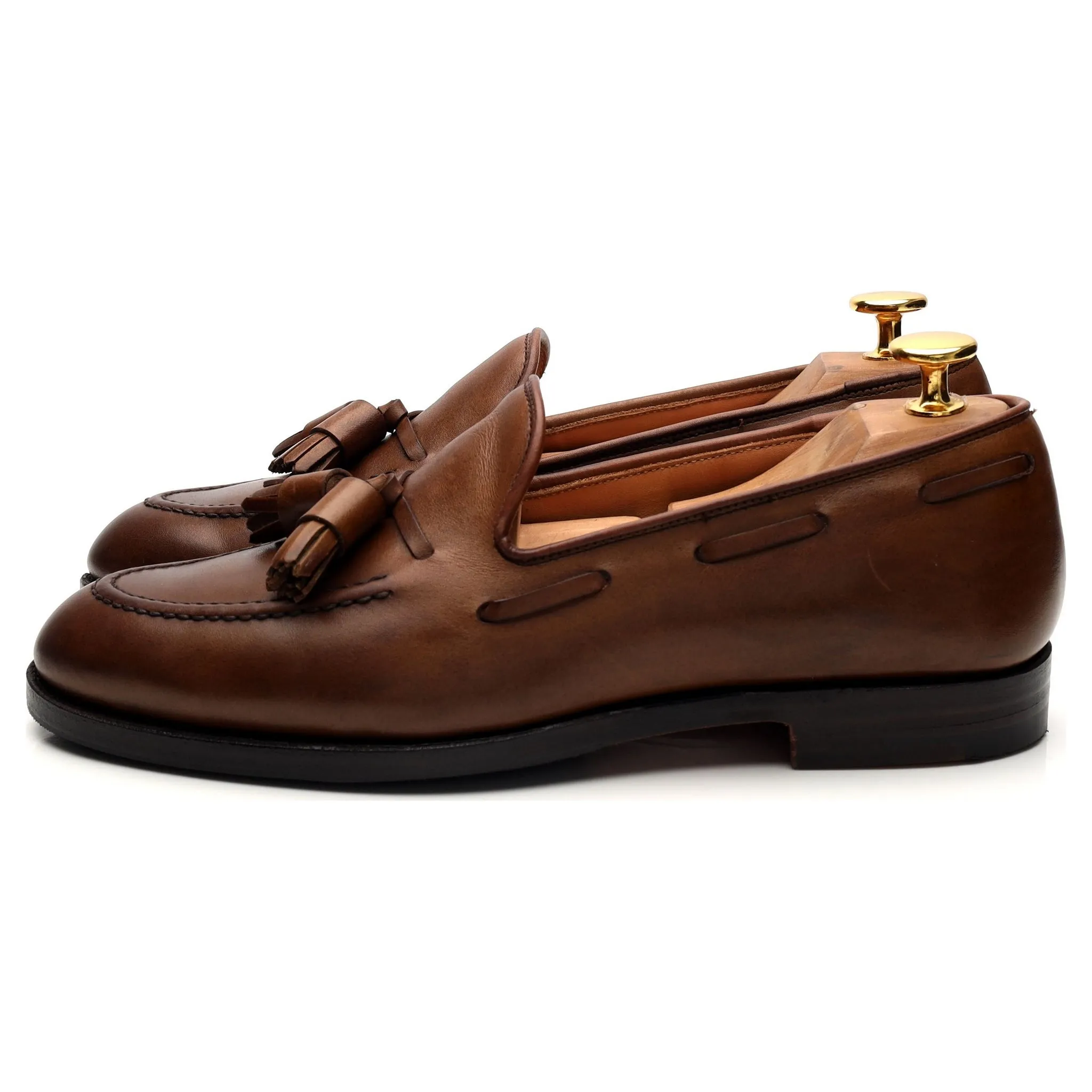 'Cavendish 2' Brown Tassel Loafers UK 5 E