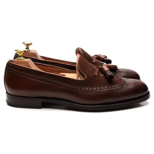 'Chester' Brown Leather Tassel Loafers UK 7.5 E