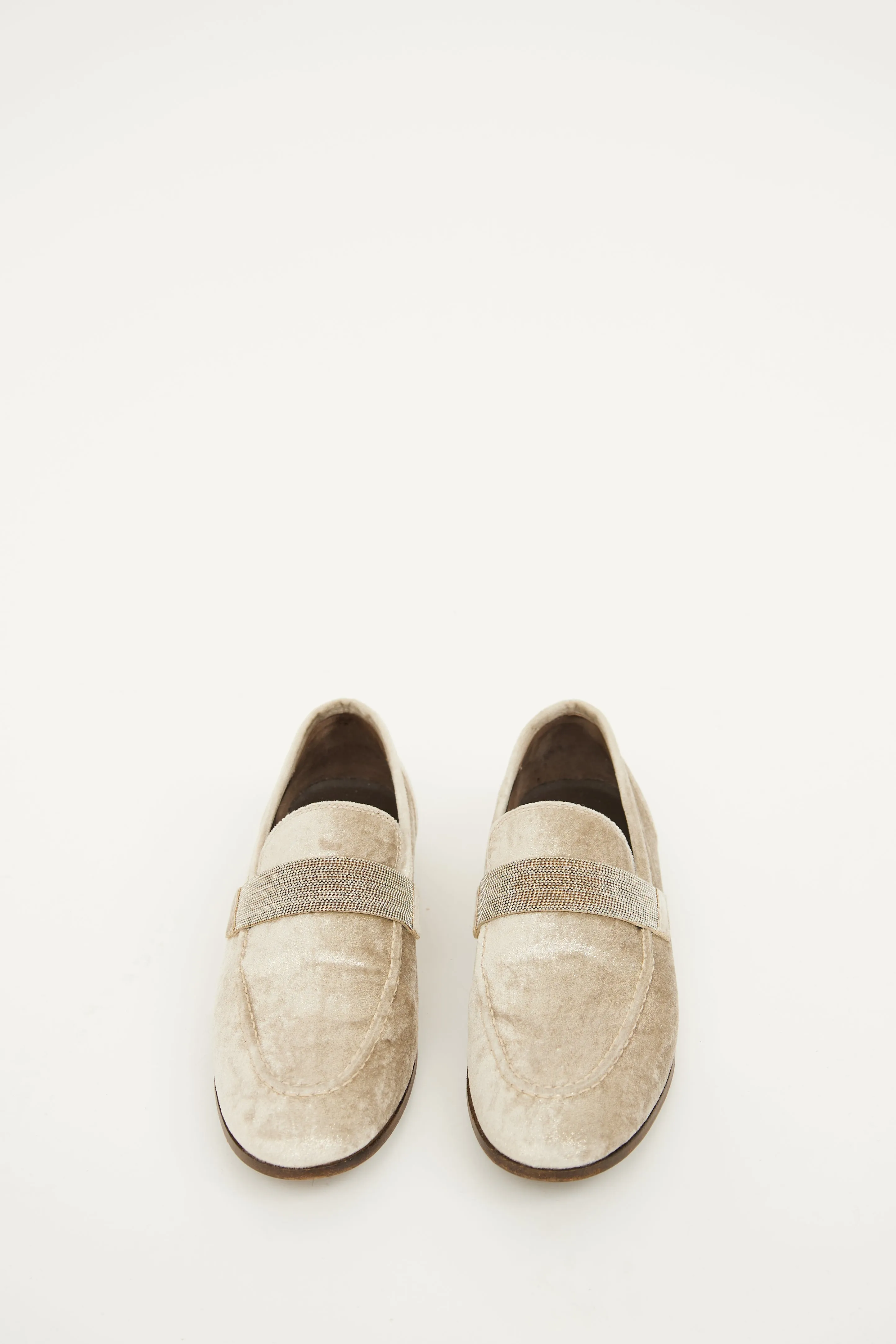 Cream Velvet Loafer