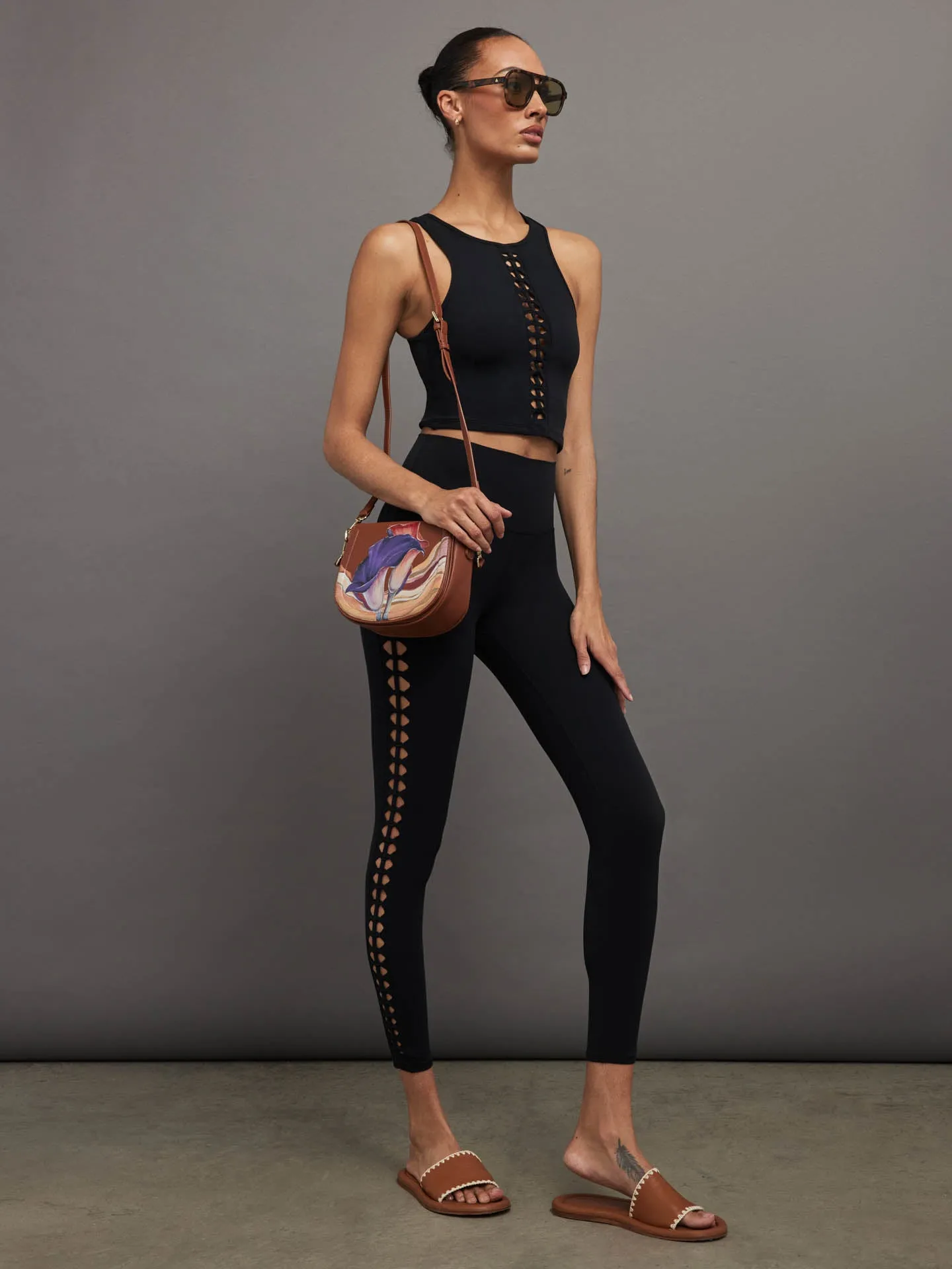 Crochet Legging in Melt - Black