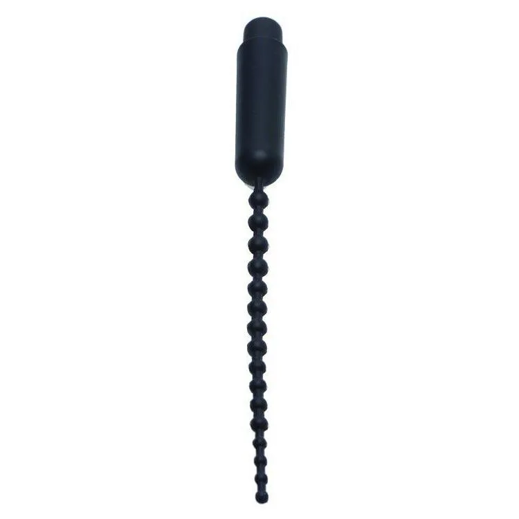 Dark Rod Vibrating Beaded Silicone Sound