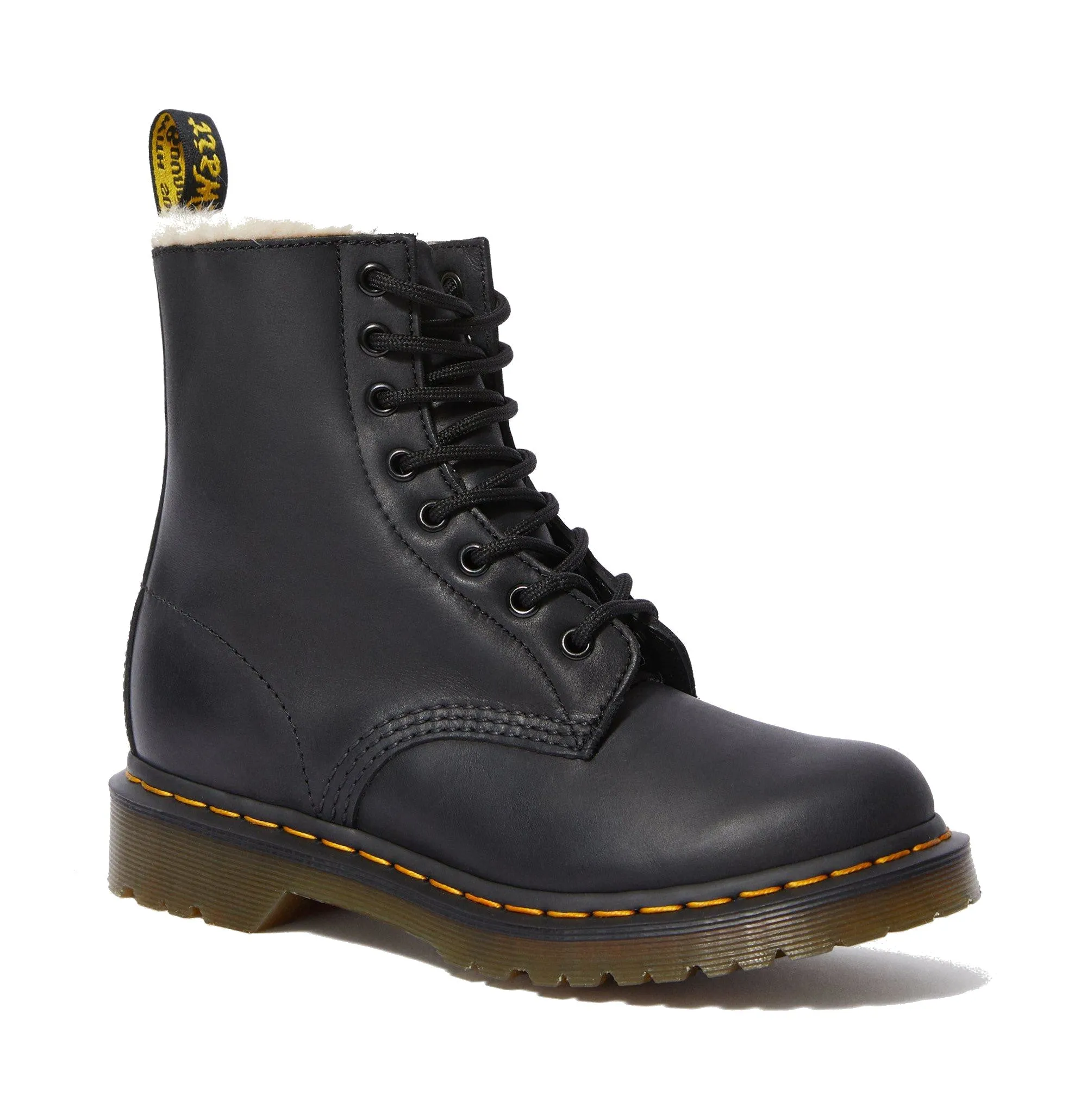 Dr. Martens Women's 1460 8-Eye Fur Boot - Black