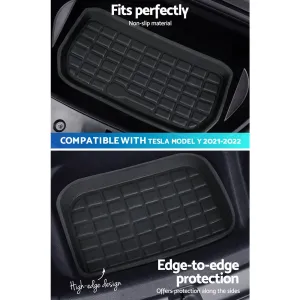 Durable Rubber Car Mats Set | Custom Fit for Tesla Model Y