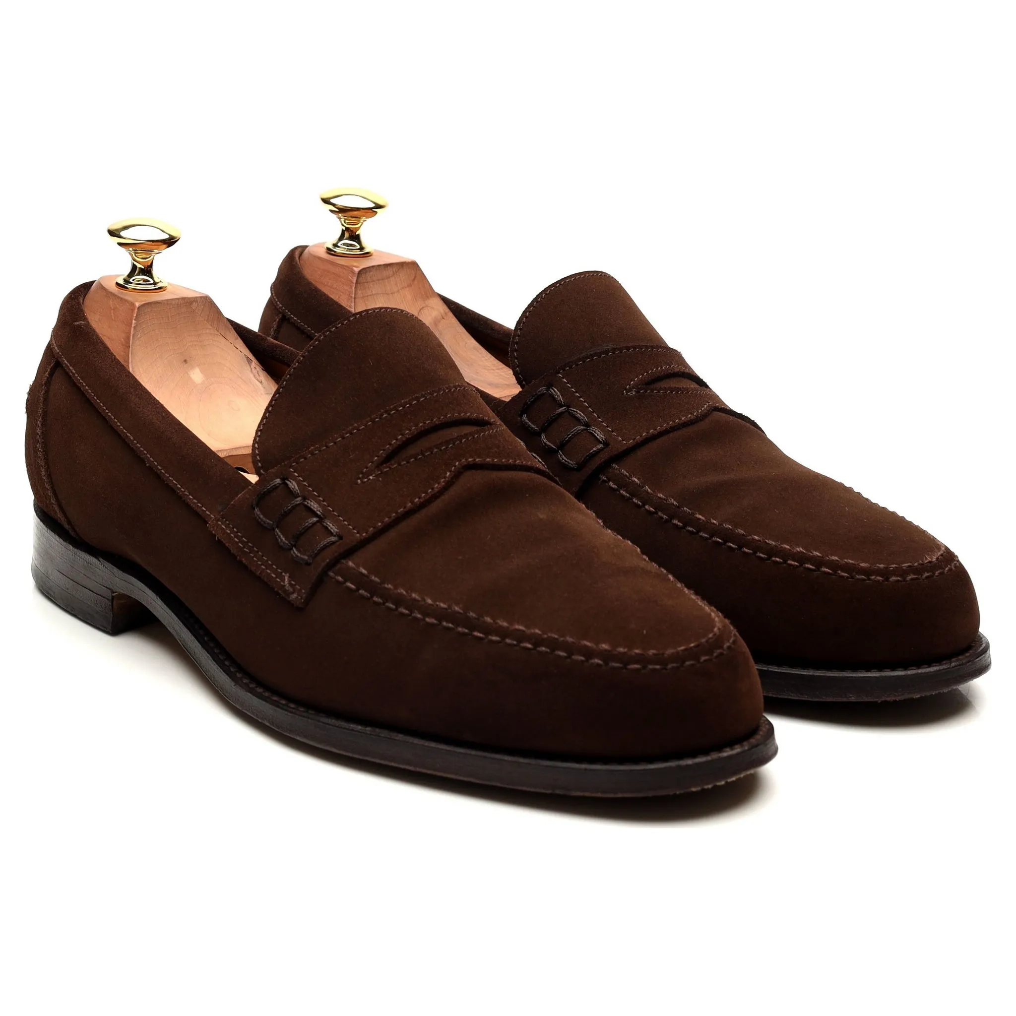 'Exeter' Dark Brown Suede Loafers UK 9 EX