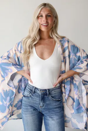 FINAL SALE - Season Of Blooms Blush Floral Kimono