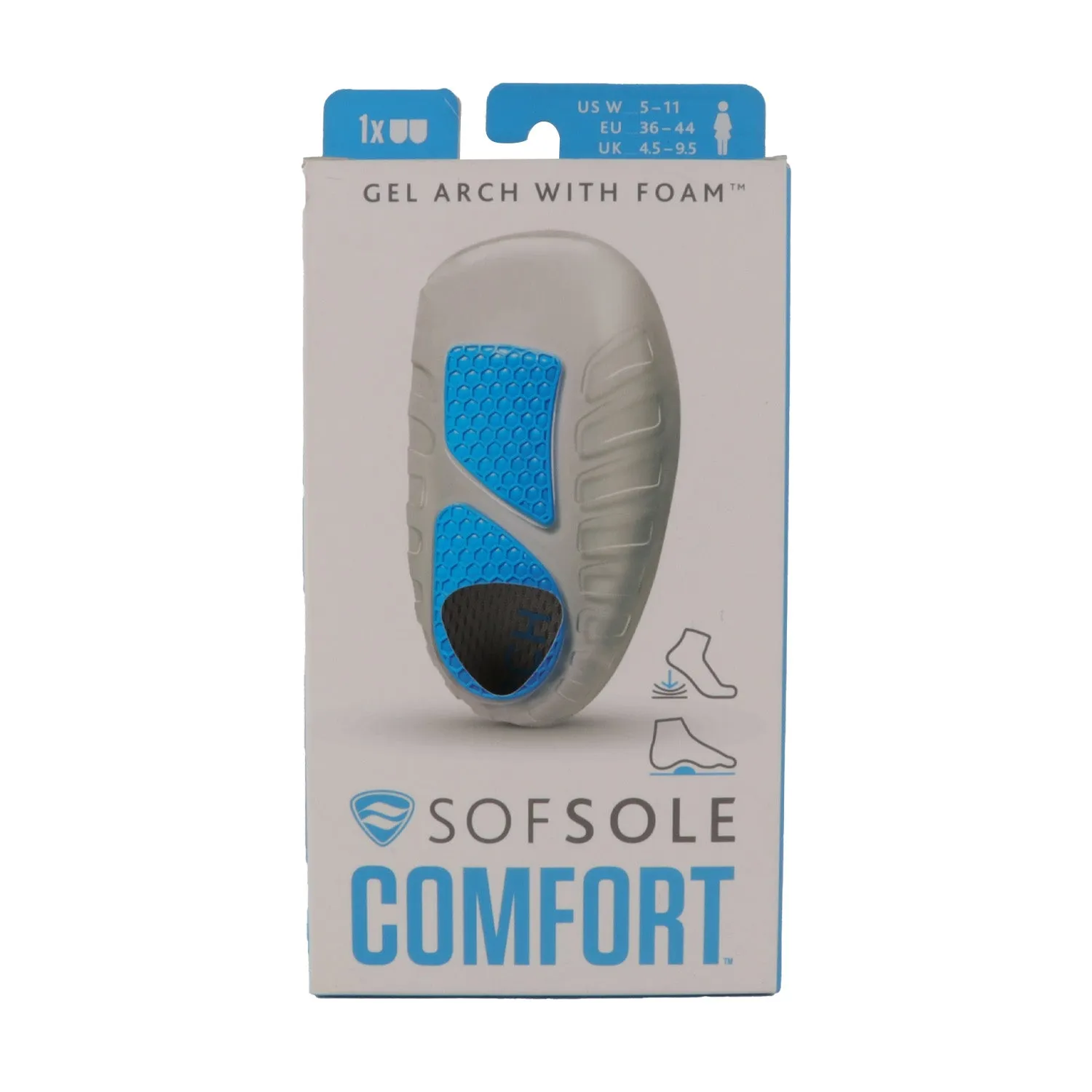 Gel Arch W/ Foam Cmfrt Insoles 36-44