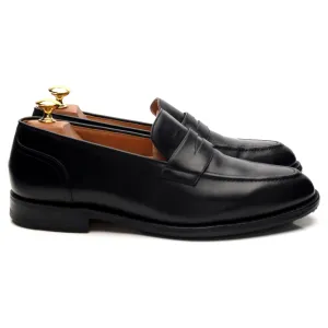 'Gerard' Black Leather Loafers UK 8.5 F