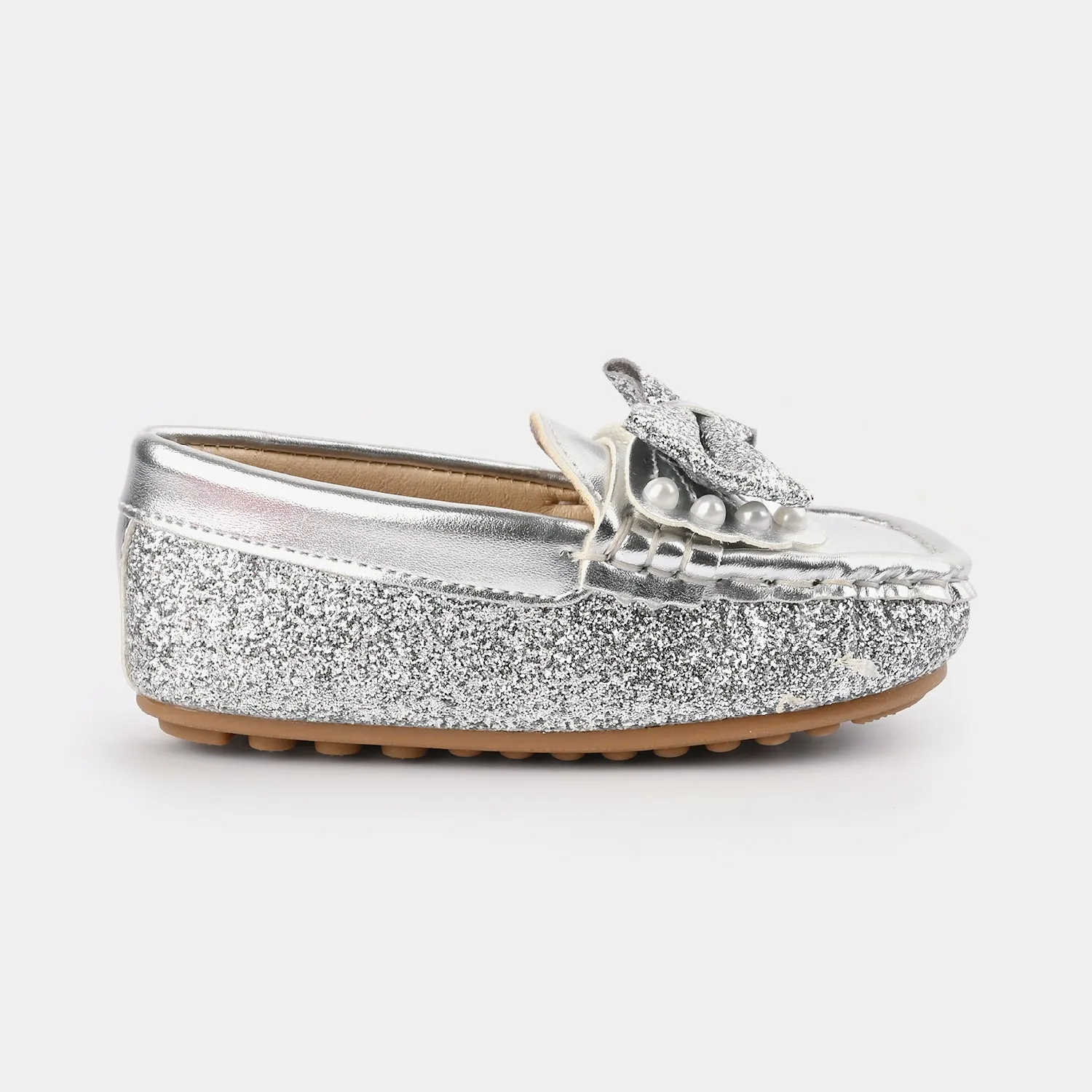 Girls Loafers PY-L2-SILVER