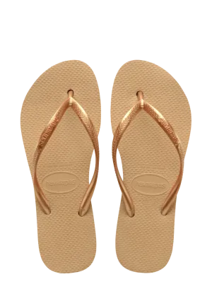 Havaianas Slim Platform Sandals Golden