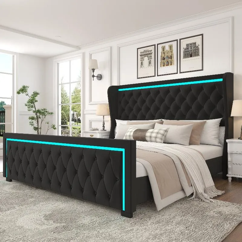 High Headboard Platform Bed