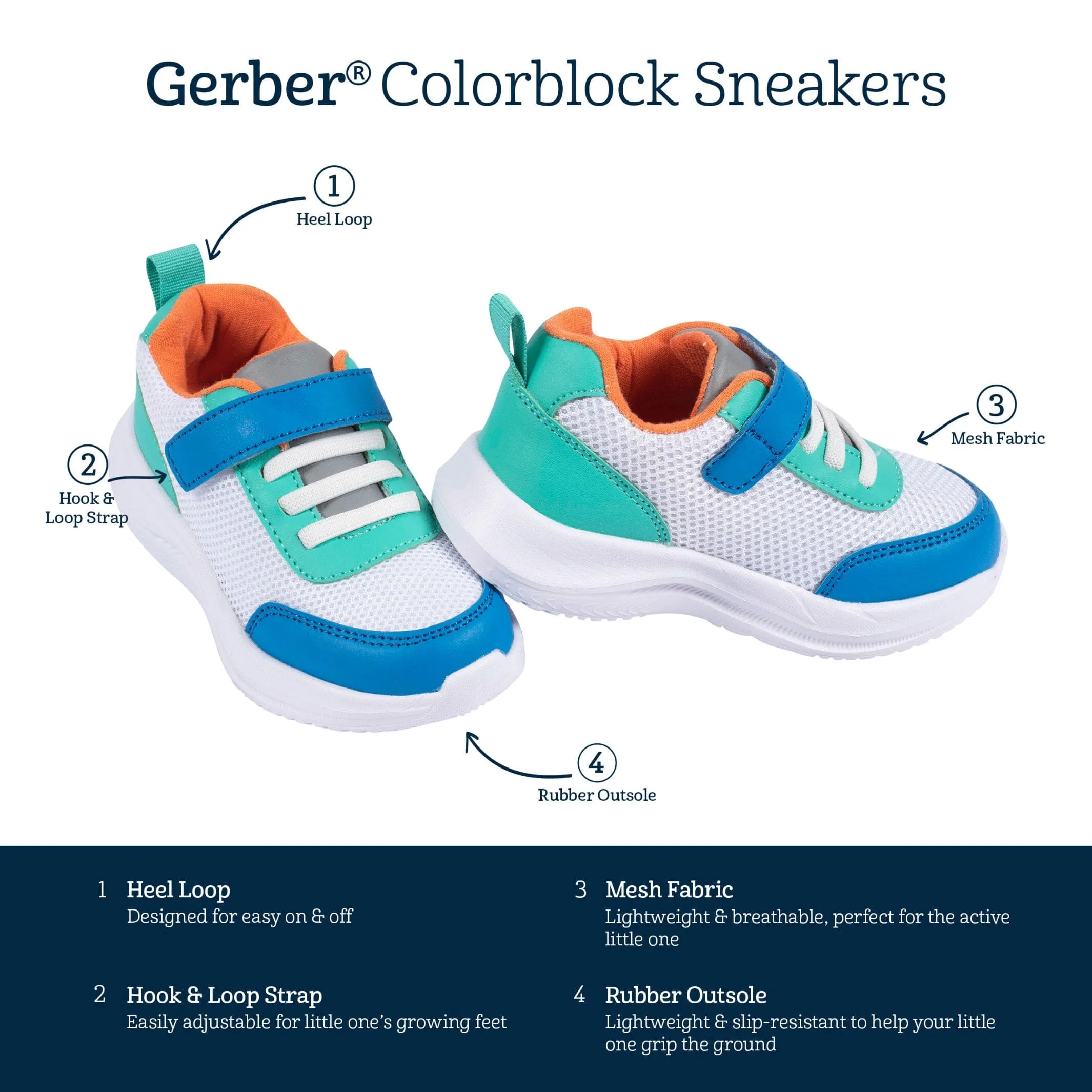 Infant & Toddler Boys Blue Colorblock Sneaker