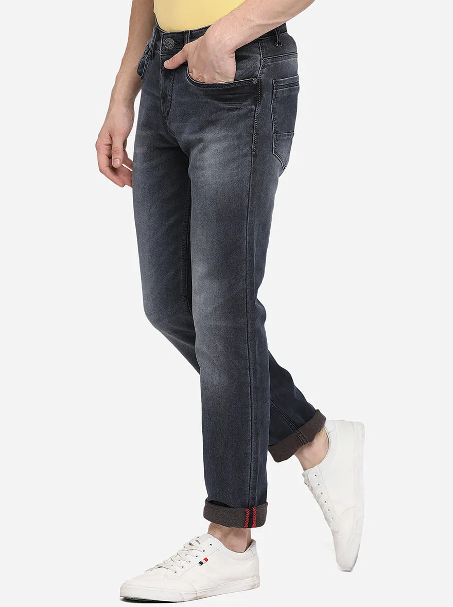 Iris Black Washed Slim Fit Jeans | JadeBlue