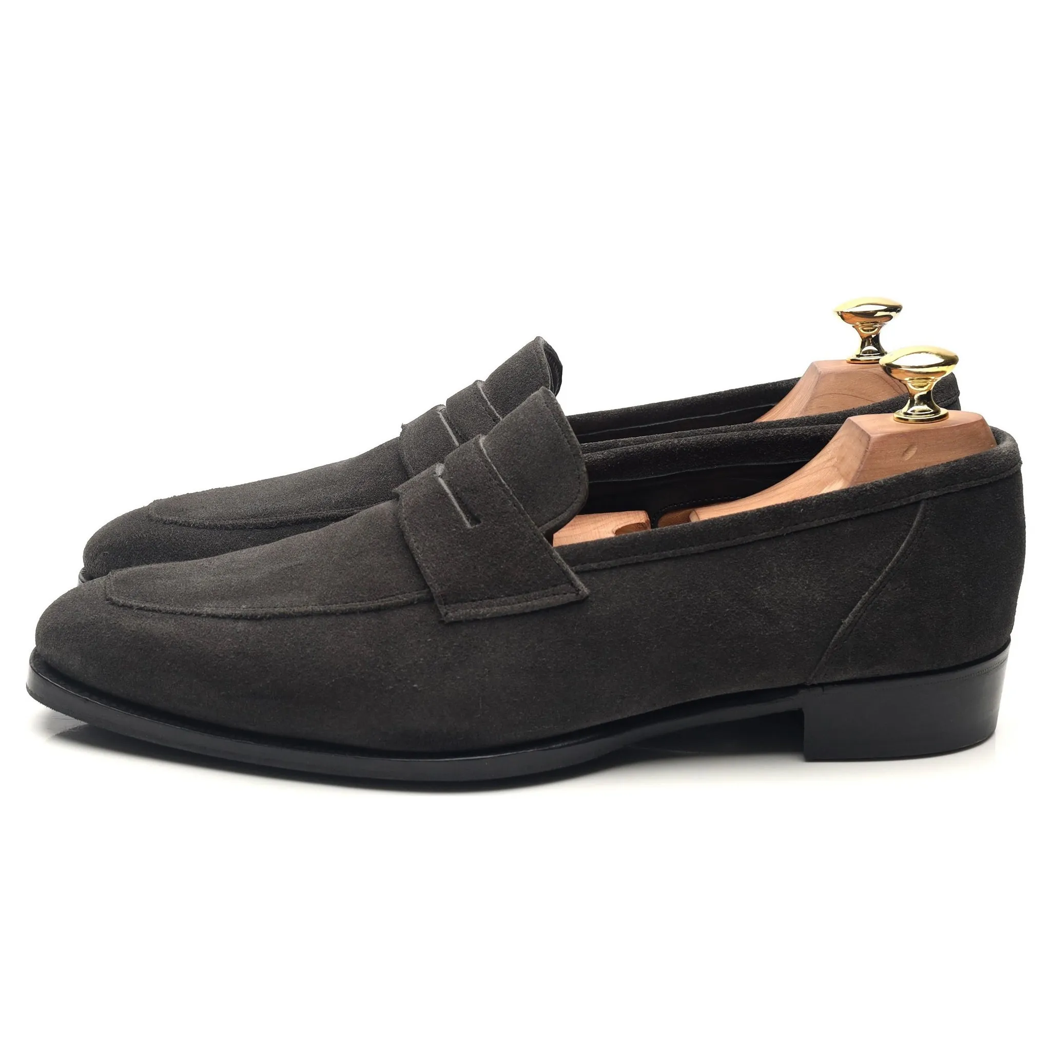 Kingsman 'Newport' Dark Grey Suede Loafers UK 8.5 E