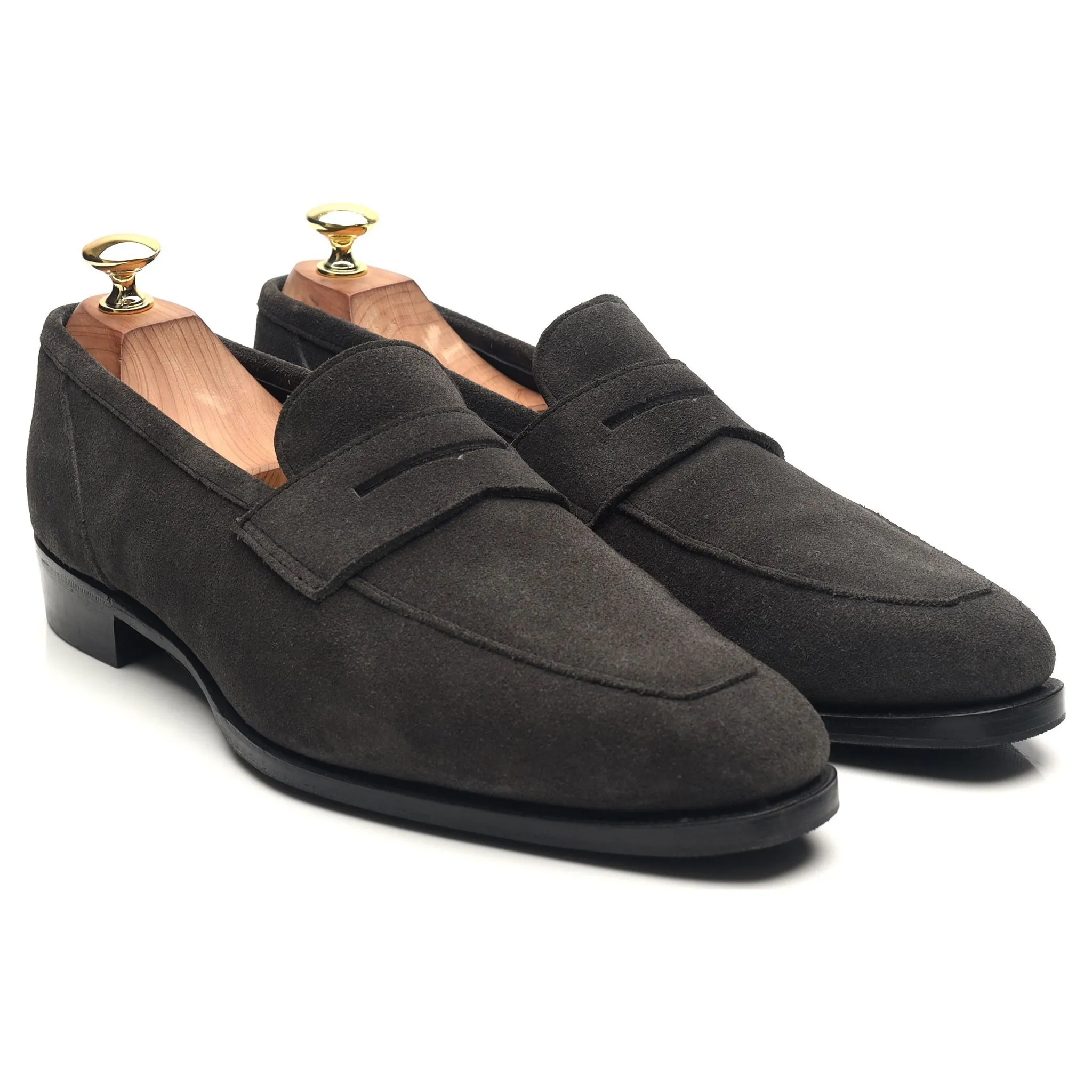 Kingsman 'Newport' Dark Grey Suede Loafers UK 8.5 E