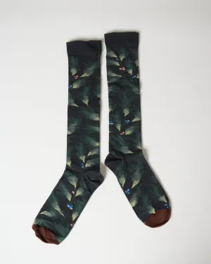 knee socks - dark leaf