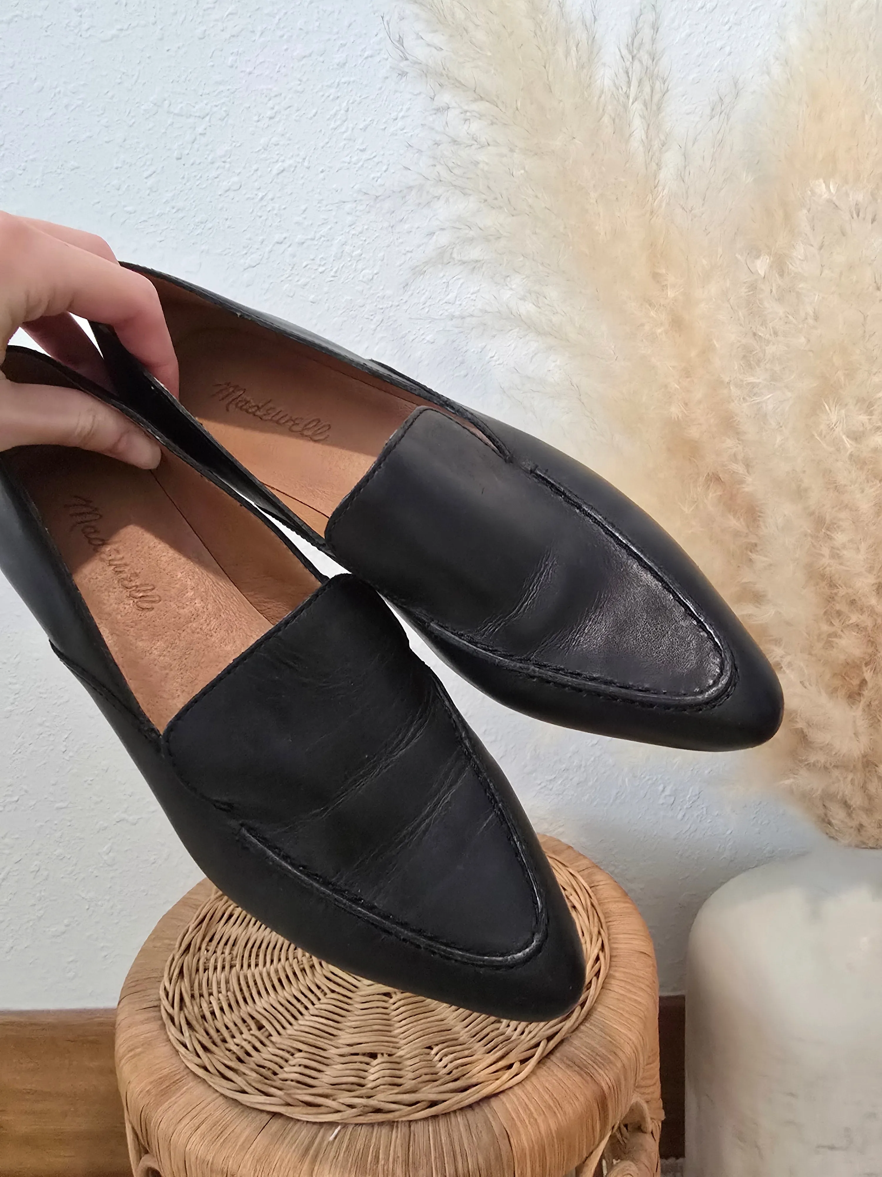 Madewell Black Leather Loafers (6.5)