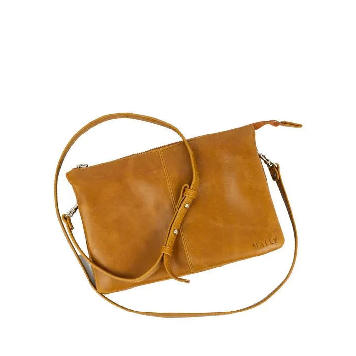 Mally Tara Leather Crossbody Bag | Toffee