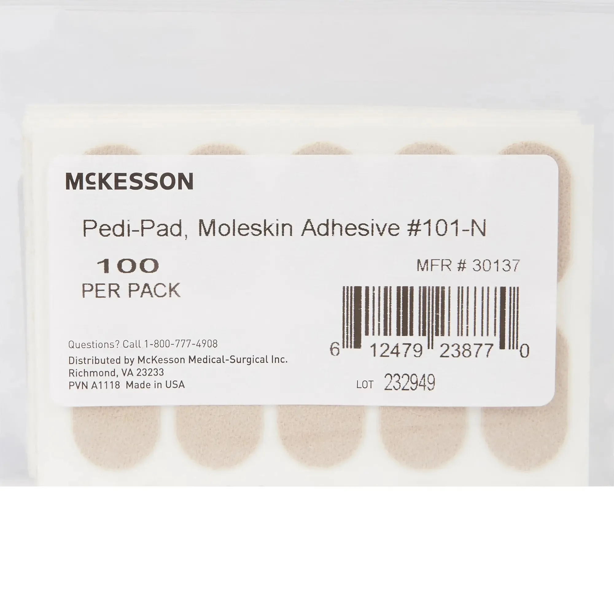 McKesson Pedi-Pad Beige Protective Pad, Size 101 Narrow