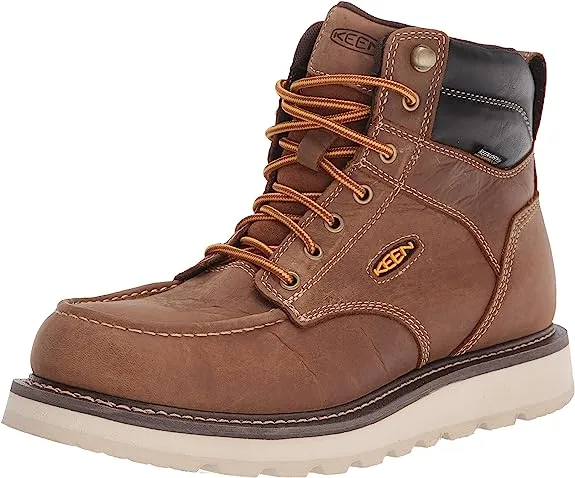 Men's 6" Keen Utility Cincinnati Brown, WP, EH, SR, Wedge Soft Toe Boot