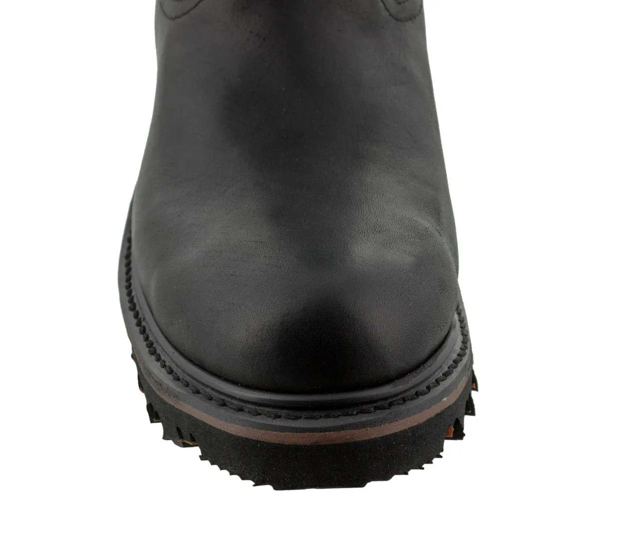 Mens 700TR Black Leather Construction Work Boots