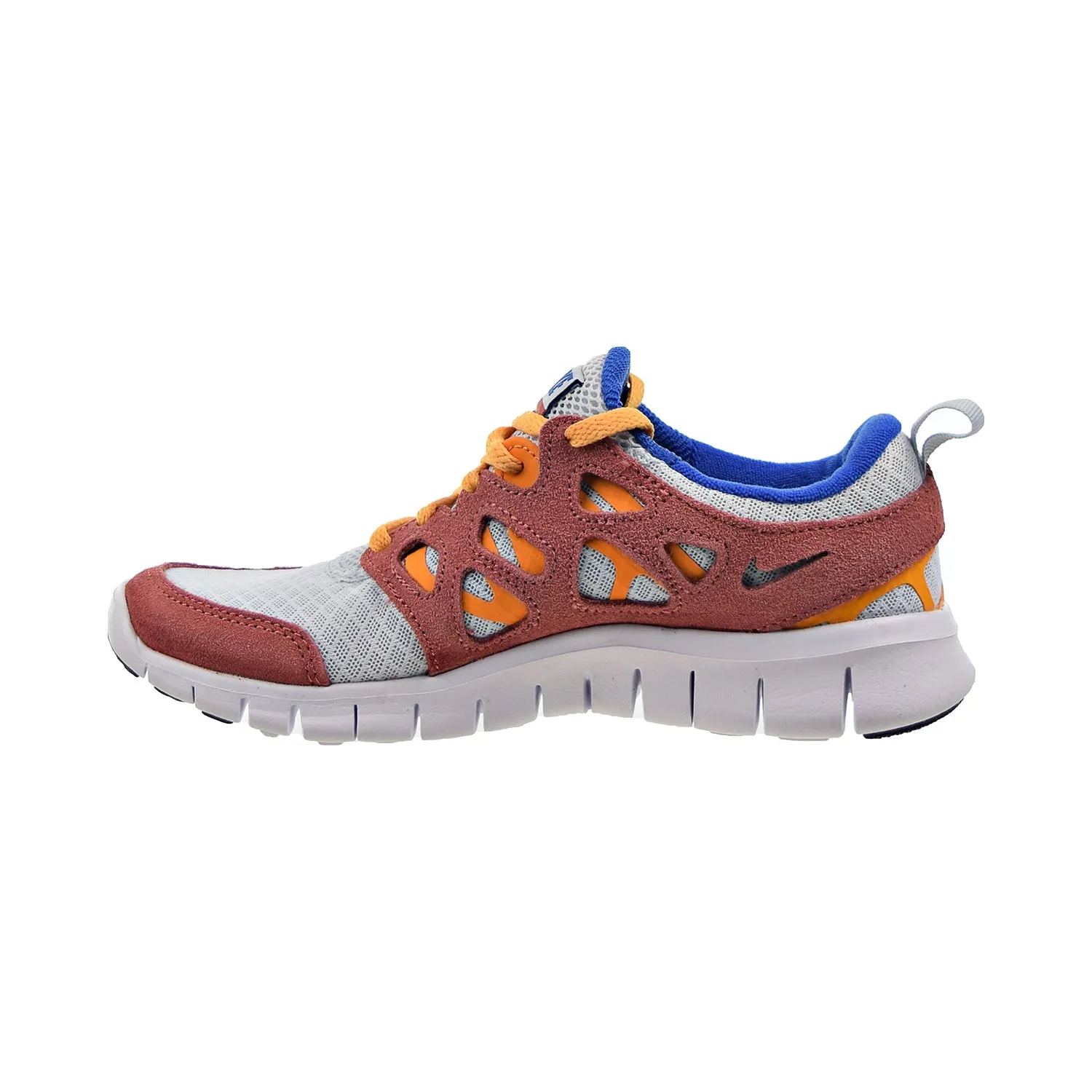 Nike Free Run 2 (GS) Big Kids' Shoes Aura-University Gold-Canyon Rust-Game Royal