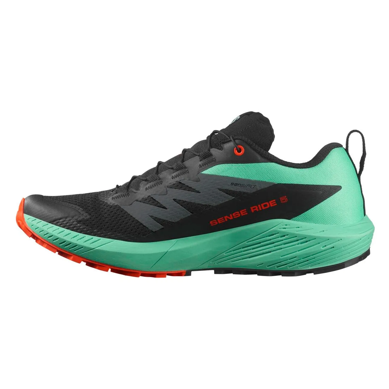 Salomon Sense Ride 5 | Black / Bay / Cherry Tomato | Mens