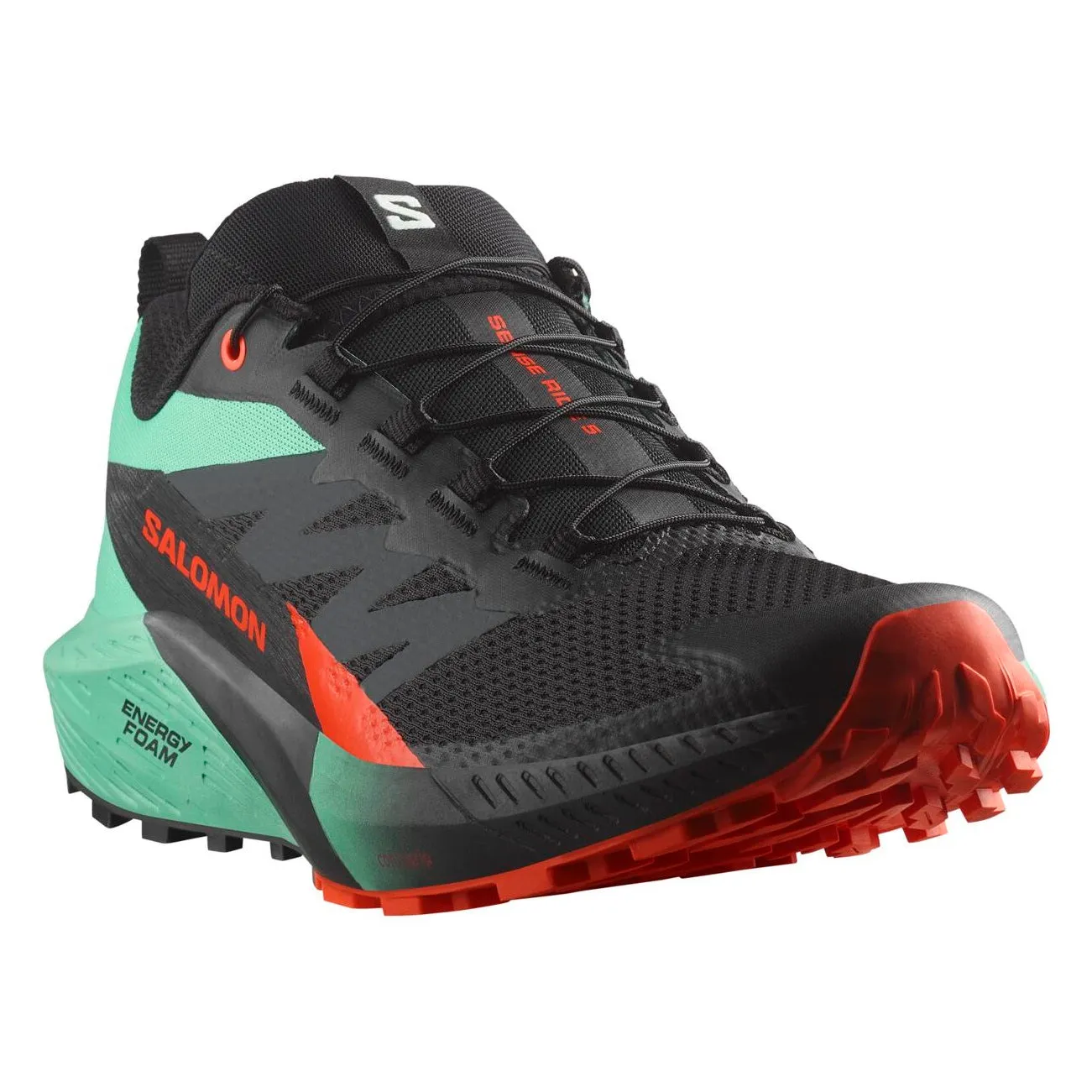 Salomon Sense Ride 5 | Black / Bay / Cherry Tomato | Mens